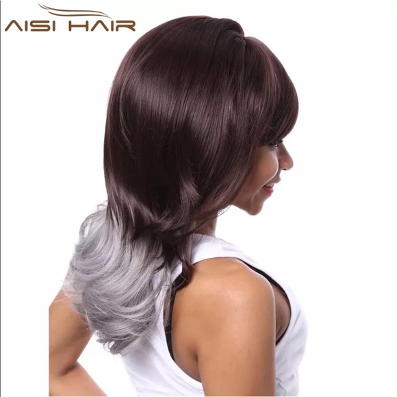 Accessories | Dark Brown And Gray Ombre Wig | Poshmark